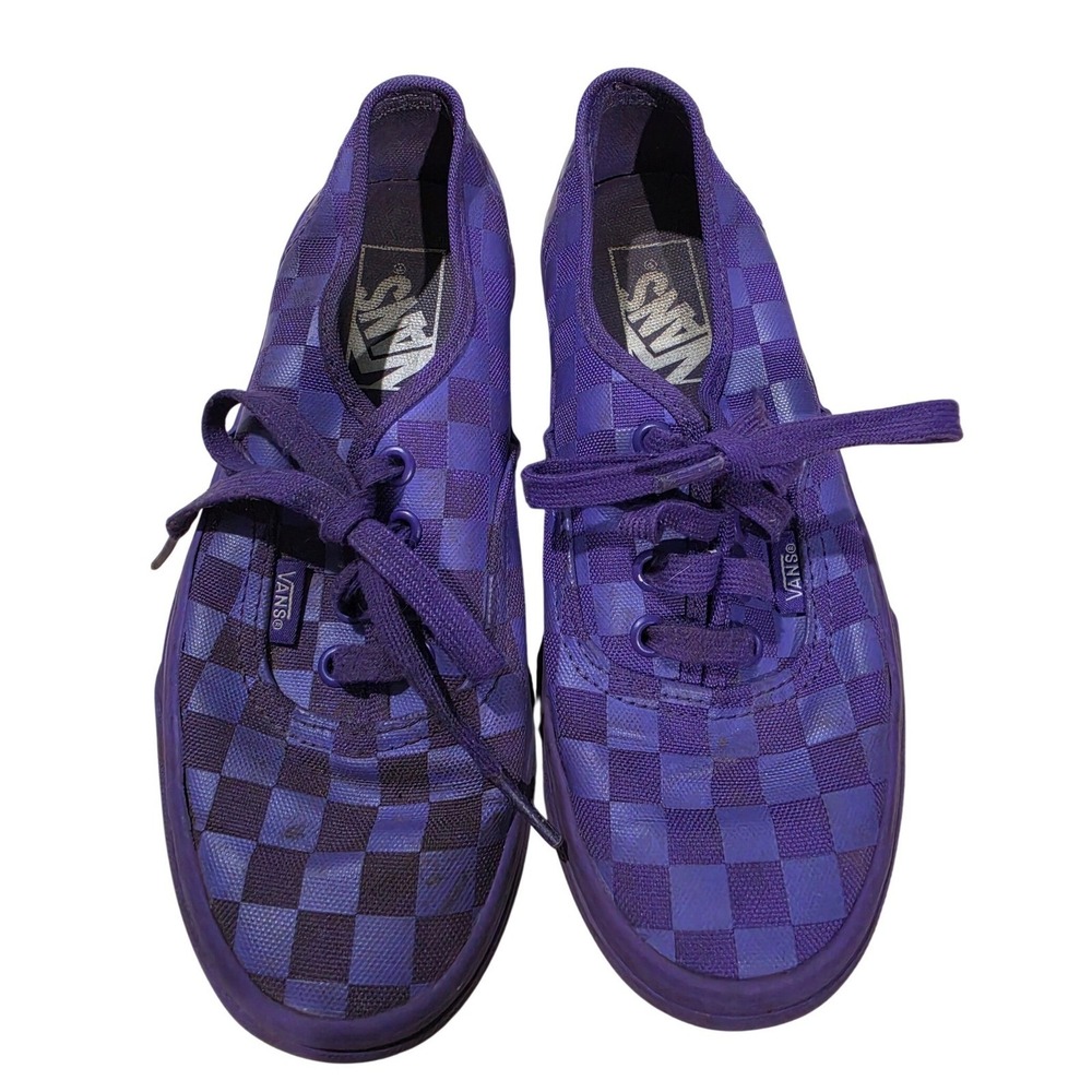 Vans‎ Authentic Purple Checkerboard Low Top Sneakers Kids 3.5 Men 5 Women